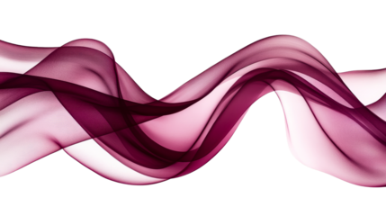 Abstract Magenta Ribbon Flow on Black, cut out transparent