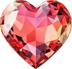 Radiant Red Heart-Shaped Gemstone