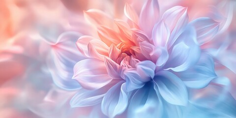 Fototapeta premium Soft Pastel Floral Background with Blurred Petals and Copyspace