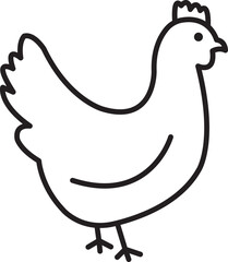Hen Vector Icon Stock Illustration