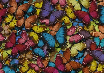 Vibrant Colorful Butterfly Pattern Background