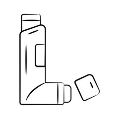 Ready to use hand drawn style icon of inhaler pump