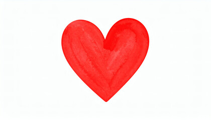 Fototapeta premium Hand-Drawn Painted Red Heart with Grunge Texture, Perfect for Valentine’s Day Design Elements