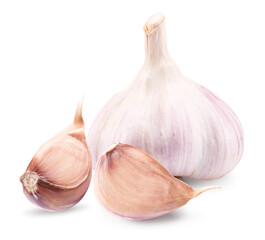 Obraz premium garlic isolated on white background. clipping path