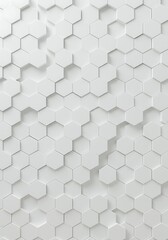 Abstract White Hexagon Pattern Background Texture