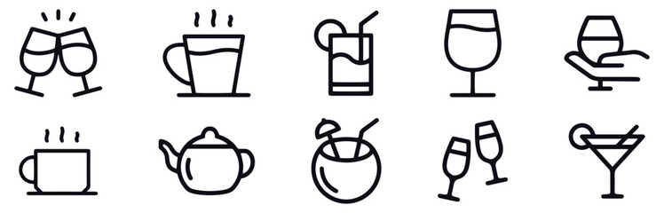 Drink line icons.eps