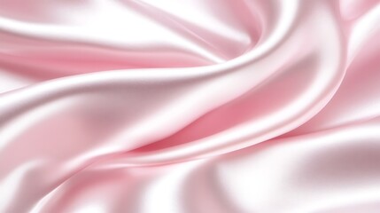 Fototapeta premium Delicate Silk Waves: Luxurious Pale Pink Fabric Texture Close-Up Shot