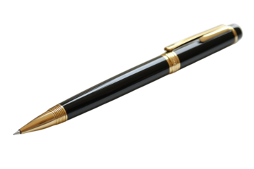 A black and gold ballpoint pen