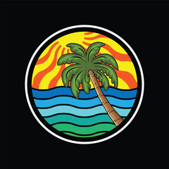 palm tree nature aesthetic drawing illustration digital art
