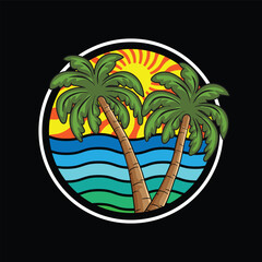 palm tree nature aesthetic drawing illustration digital art
