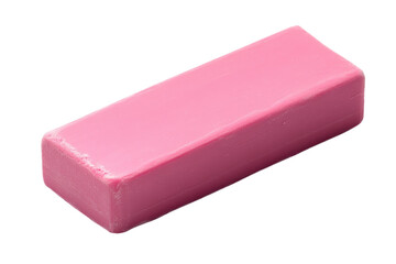 A pink rectangular eraser