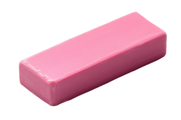 A pink rectangular eraser