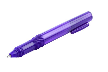 A purple pen on black space