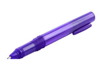 A purple pen on black space