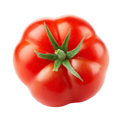 Fresh Red Tomato with Water Drops on Surface