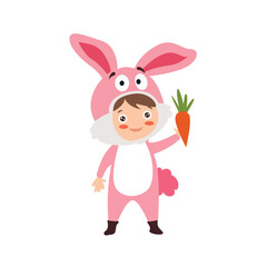 Child Bunny Costume Carrot Image