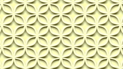 Seamless Yellow Floral Pattern with Shadows for Modern Backgrounds