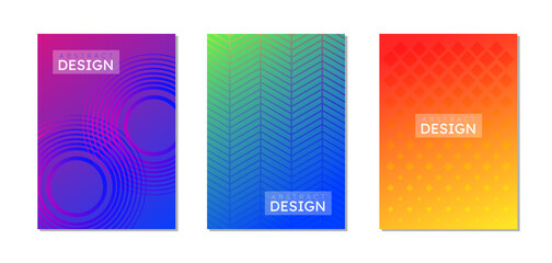 Halftone geometric pattern abstract background with bright colorful gradient template design for cover, brochure, poster, flyer