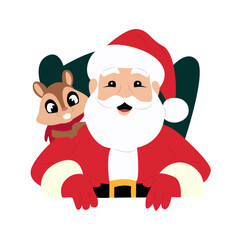 Santa Claus Chipmunk Christmas Cheer