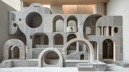 Abstract stone structures. Intricate design