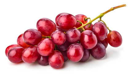 Fototapeta premium bunch of red grapes isolated on white background