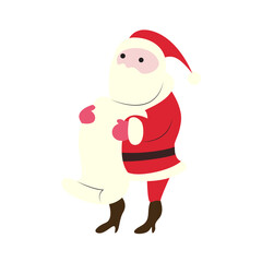 Santa Claus Holding Naughty List