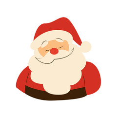 Smiling Santa Claus Christmas Illustration