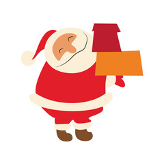 Santa Claus Carrying Christmas Gifts