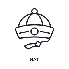 Fototapeta premium Hat Icon Outline Style. Vector Illustration For Graphic Design