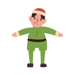 Christmas Elf Cartoon Character Illustration