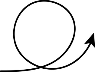 Hand drawn dotted arrows. Curved arrow. Zigzag arrow stripes design with dotted lines. Doodle, sketch style
