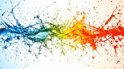 Abstract Colorful Water Splash Background