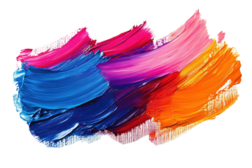 Colorful paint brush strokes