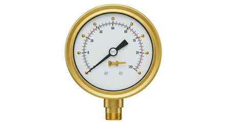 Isolated Golden Pressure Gauge