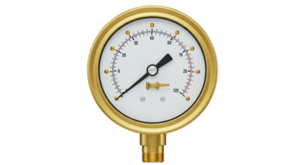 Isolated Golden Pressure Gauge
