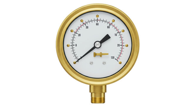 Isolated Golden Pressure Gauge