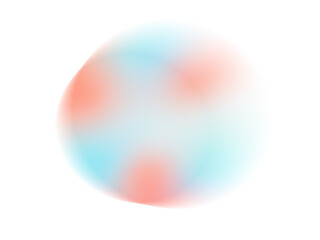 Minimalist Abstract Pink and Blue Gradient Circle on White Background With Grainy Texture. Illustration. Wallpaper. Banner