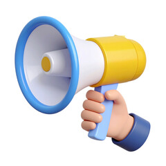 Megaphone used for loud announcement isolated on white background