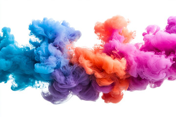 Colorful ink drops swirling chaotically in water create mesmerizing patterns and textures during an artistic display