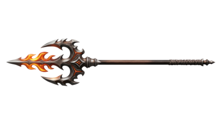 Isolated Fire Trident Weapon