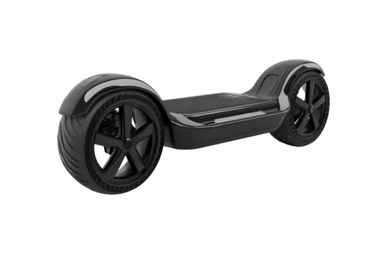 A black hoverboard on black