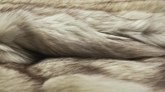 Soft texture patterns detail of a warm luxury mink fur coat SLIDE shot