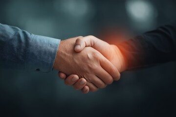 Strong Business Partnership Handshake Symbolizing Agreement Collaboration and Success