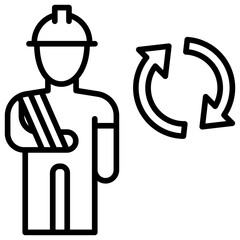 Cumulative Injury line icon
