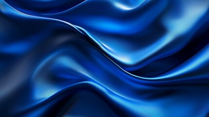 Obraz premium Abstract blue flowing surface with light and shadow