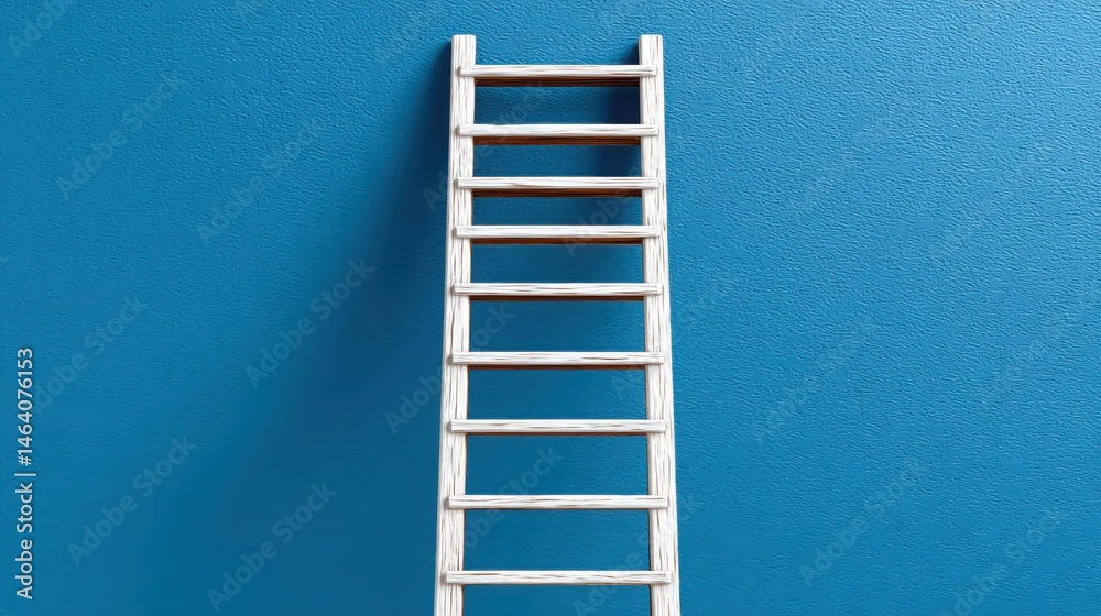Poster smart ai logic ladder icon concept illustrating automation-based selling patterns and strategies for