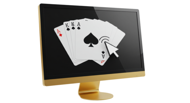 Isolated Online Poker Game on Computer Screen