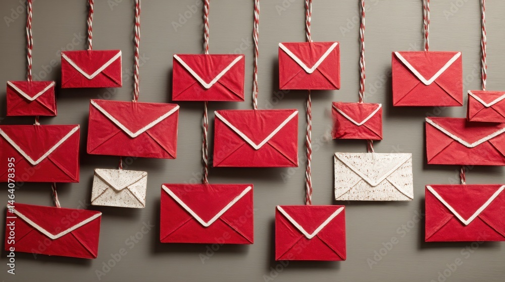 Poster effective automated message stream icon concept demonstrating smart content delivery and communicati