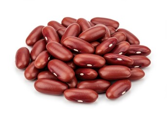 Pile of raw kidney beans on a white surface ready for cooking