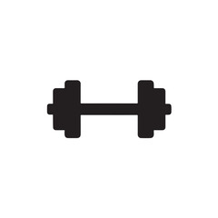 Barbell Silhouette, Bold Weightlifting Equipment Icon Vector
